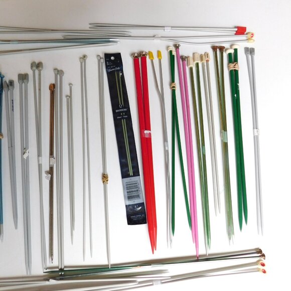 Huge Lot Vintage Knitting Needles - Susan Bates Boyes  Metal Plastic Multi Sizes - Picture 8 of 10